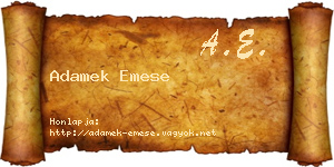 Adamek Emese névjegykártya