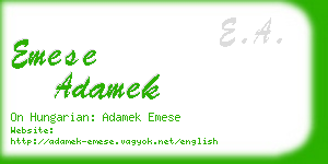 emese adamek business card
